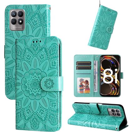 Mobigear Sunflower Realme Narzo 50 4G Hoesje Bookcase Portemonnee - Groen