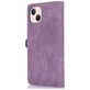 Mobigear Zipper iPhone 14 Hoesje Bookcase Portemonnee - Paars