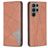 Mobigear Rhombus Slim Samsung Galaxy S23 Ultra Hoesje Bookcase - Bruin