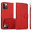 Mobigear Wallet iPhone 16 Pro Hoesje Uitneembare 2in1 Bookcase Portemonnee - Rood