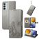 Mobigear Clover Samsung Galaxy M23 Hoesje Bookcase Portemonnee - Grijs