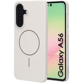 Mobiparts Slim Line Samsung Galaxy A56 MagSafe Hoesje Hardcase Backcover - Off White