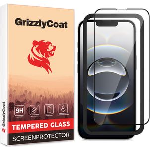 GrizzlyCoat AlignPro iPhone 16e Glazen Screenprotector - Case Friendly + Installatie Frame