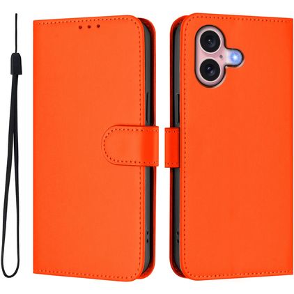 Mobigear Urban Wallet iPhone 16 Hoesje Bookcase Portemonnee - Oranje