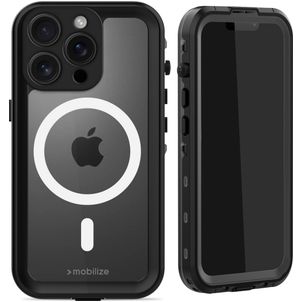Mobilize Waterproof iPhone 16 Pro Waterdicht MagSafe Hoesje Hardcase Backcover - Zwart