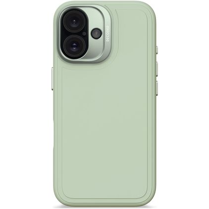 Decoded Stacks iPhone 16 Siliconen MagSafe Hoesje Backcover - Mist Green