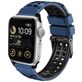 Mobigear Aero Armor Siliconen Apple Watch Bandje Gespsluiting - 42/41/40/38 mm - Zwart / Marineblauw