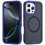 Mobigear Rugged Mag iPhone 16 Pro MagSafe Hoesje Hardcase Backcover Shockproof - Marineblauw