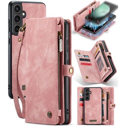 Caseme 008 Samsung Galaxy S23 FE Hoesje Uitneembare 2in1 Bookcase Portemonnee - Roze