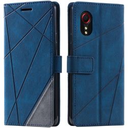 Mobigear Rhombus Samsung Galaxy Xcover 7 Hoesje Bookcase Portemonnee - Blauw