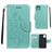 Mobigear Flowers iPhone 11 Hoesje Bookcase Portemonnee - Turquoise