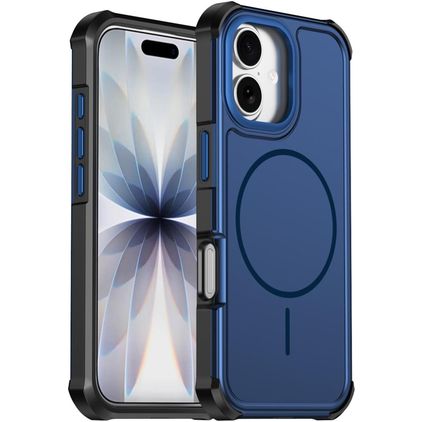 Mobigear Airbag Shockproof iPhone 17 MagSafe Hoesje Hardcase Backcover Shockproof - Blauw