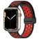 Mobigear Sport Plus Mag Siliconen Apple Watch Bandje Magneetsluiting - 42/41/40/38 mm - Zwart / Bordeaux Rood