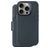 Decoded Detachable Wallet iPhone 16 Pro MagSafe Hoesje Echt Leer Uitneembare 2in1 Bookcase Portemonnee - Marineblauw