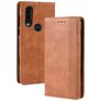Mobigear Sensation Motorola One Action Hoesje Bookcase Portemonnee - Cognac