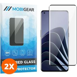 Mobigear Premium OnePlus 11 Glazen Screenprotector - Case Friendly - Zwart (2-Pack)