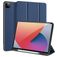 Dux Ducis Domo iPad Pro 12.9 Inch (2021) Hoes Bookcase + Stylus Houder - Blauw