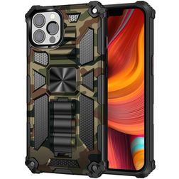Mobigear Armor Stand iPhone 13 Pro Hoesje Hardcase Backcover Shockproof met Standaard - Groen
