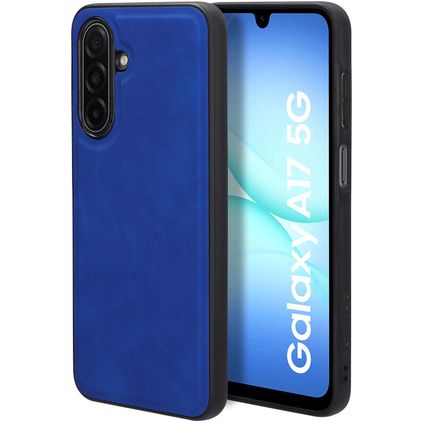 Mobiparts Classic Samsung Galaxy A17 MagSafe Hoesje TPU,Kunstleer Backcover - Sapphire Blue