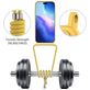 Mobigear Lanyard Card iPhone 17 Pro Siliconen Hoesje met koord en Pasjeshouder - Geel