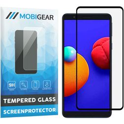 Mobigear Premium Samsung Galaxy A01 Core Glazen Screenprotector - Case Friendly - Zwart