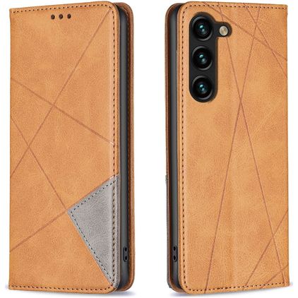 Mobigear Rhombus Slim Samsung Galaxy S25 Plus Hoesje Bookcase - Cognac