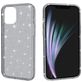 Mobigear Glitter iPhone 12 Hoesje Hardcase Backcover - Grijs
