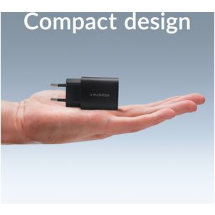 Mobigear Essentials Single USB-C Oplader USB-C 1 Meter Power Delivery 20W - Zwart