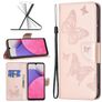 Mobigear Butterfly Samsung Galaxy A33 Hoesje Bookcase Portemonnee - Roségoud