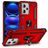 Mobigear Armor Ring Xiaomi Redmi Note 12 Pro Plus Hoesje Hardcase Backcover Shockproof met Ringhouder - Rood
