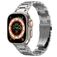 Mobigear Amsterdam Stalen Apple Watch Bandje Vouwsluiting - 49/46/45/44 mm - Zilver