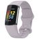 Mobigear Sport Dual Siliconen Fitbit Charge 5 Bandje Druksluiting - Paars