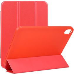 Mobigear Tri-Fold Gel iPad Mini 6 (2021) Hoes TPU,Kunstleer Bookcase - Rood