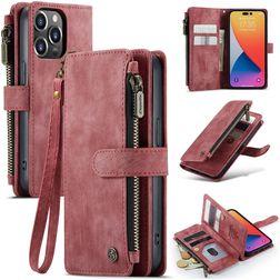 Caseme C30 iPhone 14 Pro Hoesje Bookcase Portemonnee - Rood