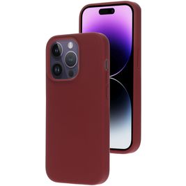 Mobiparts iPhone 14 Pro Siliconen Hoesje Backcover - Plum Red Mobiparts iPhone 14 Pro Siliconen Hoesje Backcover - Plum Red