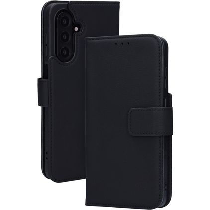 Mobiparts Wallet Samsung Galaxy A17 Hoesje Echt Leer Bookcase Portemonnee - Zwart