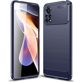 Mobigear Brushed Slim POCO X4 Pro 5G Hoesje Flexibel TPU Backcover - Blauw Mobigear Brushed Slim POCO X4 Pro 5G Hoesje Flexibel TPU Backcover - Blauw