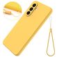 Mobigear Rubber Touch Samsung Galaxy A56 Siliconen Hoesje Backcover - Geel