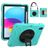 Mobigear SureGrip iPad 10 (2022) Hoes Hard Kunststof,Siliconen Backcover + Stylus Houder + Schouderband + Standaard - Turquoise