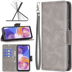 Mobigear Excellent Samsung Galaxy A23 Hoesje Bookcase Portemonnee - Grijs