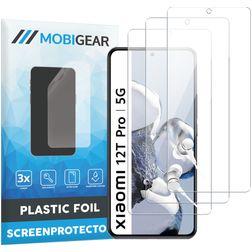Mobigear Xiaomi 12T Pro Screenprotector Folie - Case Friendly (3-Pack)