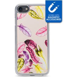 My Style Magneta iPhone 8 Hoesje Flexibel TPU Backcover - Feathers
