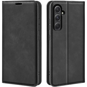 Mobigear Retro Slim Samsung Galaxy A55 Hoesje Bookcase Portemonnee - Zwart