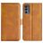 Mobigear Slim Magnet Motorola Moto G62 Hoesje Bookcase Portemonnee - Cognac
