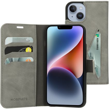 Mobiparts Classic Wallet iPhone 14 Hoesje Bookcase Portemonnee - Granite Grey