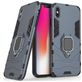 Mobigear Armor Ring iPhone XS Max Hoesje Hardcase Backcover Shockproof met Ringhouder - Blauw
