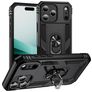 Mobigear Armor Ring iPhone 17 Pro Hoesje Hardcase Backcover Shockproof met Ringhouder - Zwart