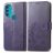 Mobigear Clover Motorola Moto G71 5G Hoesje Bookcase Portemonnee - Paars