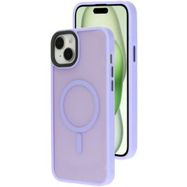 Mobiparts Hardcover iPhone 15 Plus MagSafe Hoesje Hardcase Backcover - Satin Lila