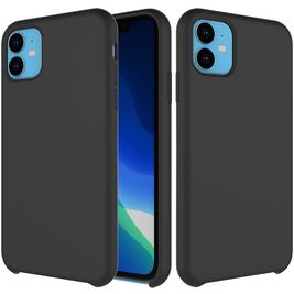 Mobigear Rubber Touch iPhone 11 Siliconen Hoesje Backcover - Zwart
